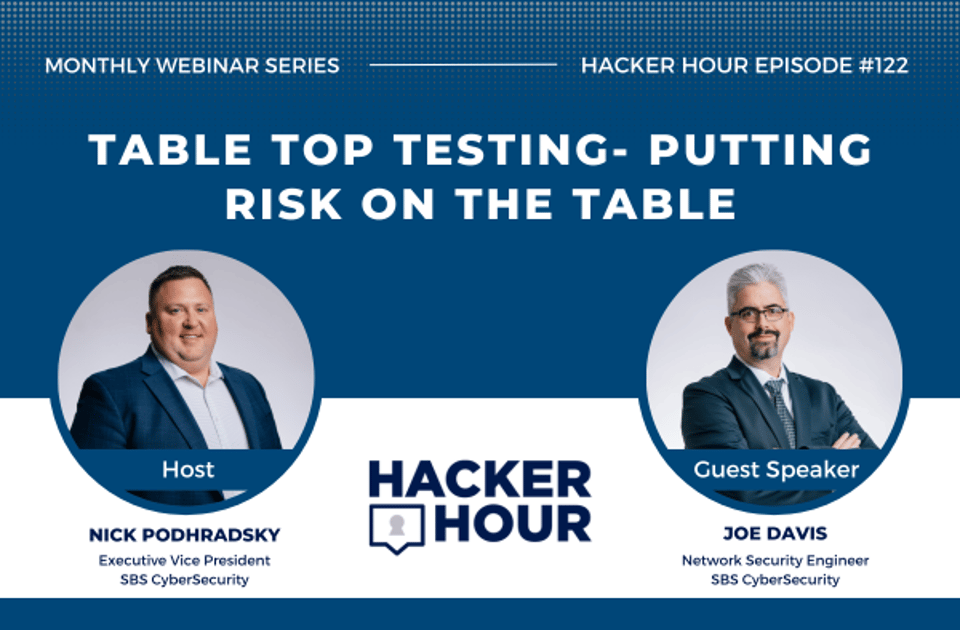 Hacker Hour: Table Top Testing - Putting Risk on the Table